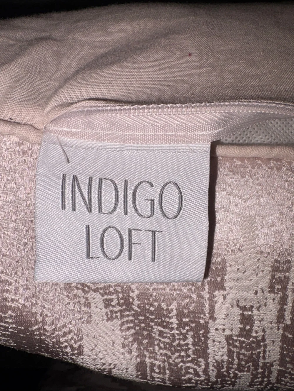 Indigo Loft Dusty Pink Square Accent Pillow - Soft Textured Finish